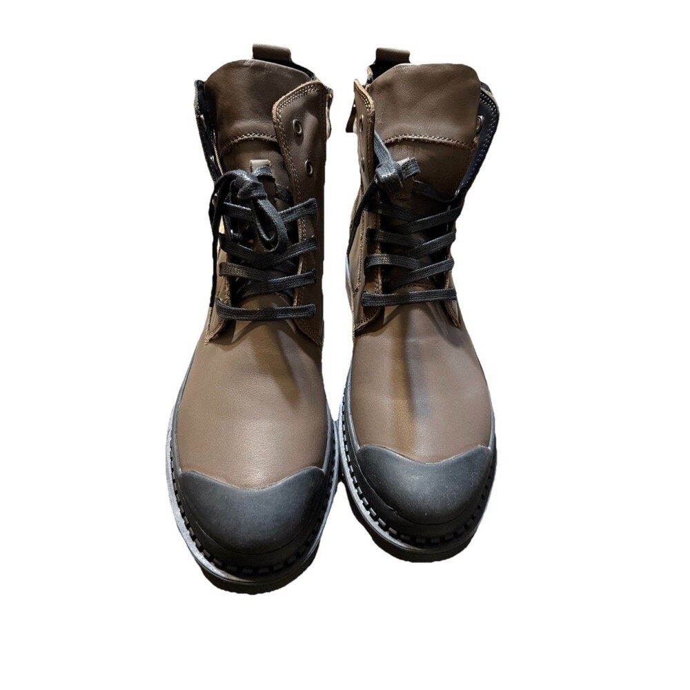Mens Winter Lace Up Real Leather Round Toe Casual Work Motor Autumn Ankle Boots